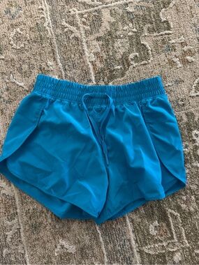 90 Degree By Reflex Teal Blue Girls' Athletic Shorts with Drawstring